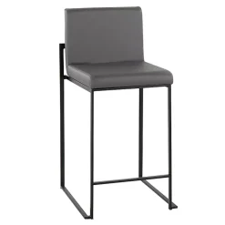 Sale Kirklands Home Fiji Faux Leather Counter Stools, Set of 3 Gray