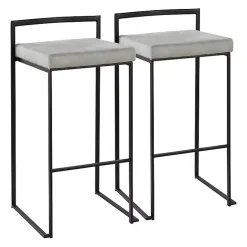 Online Kirklands Home Fiji Stackable Bar Stools, Set of 2 Gray