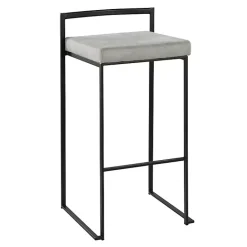 Online Kirklands Home Fiji Stackable Bar Stools, Set of 2 Gray
