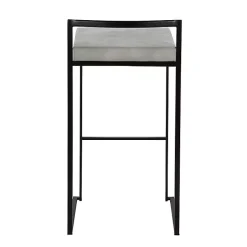 Online Kirklands Home Fiji Stackable Bar Stools, Set of 2 Gray