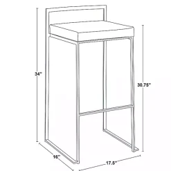 Online Kirklands Home Fiji Stackable Bar Stools, Set of 2 Gray