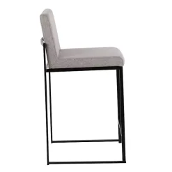 Discount Kirklands Home Fiji Upholstered Counter Stools, Set of 3 Gray