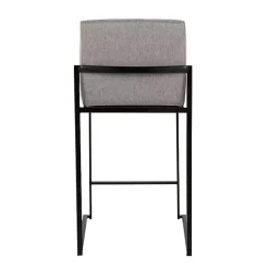 Discount Kirklands Home Fiji Upholstered Counter Stools, Set of 3 Gray