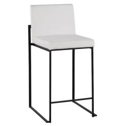 Clearance Kirklands Home Fiji Faux Leather Counter Stools, Set of 3 White