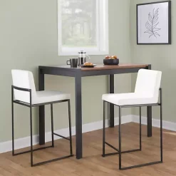 Clearance Kirklands Home Fiji Faux Leather Counter Stools, Set of 3 White