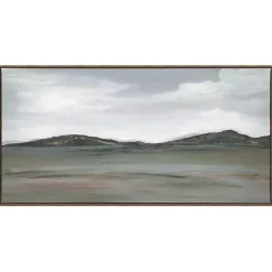 Outlet Kirklands Home Firm Path Abstract Framed Canvas Art Print Gray