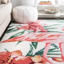 Hot Kirklands Home Flamingo Leaf Indoor/Outdoor Area Rug, 8x10