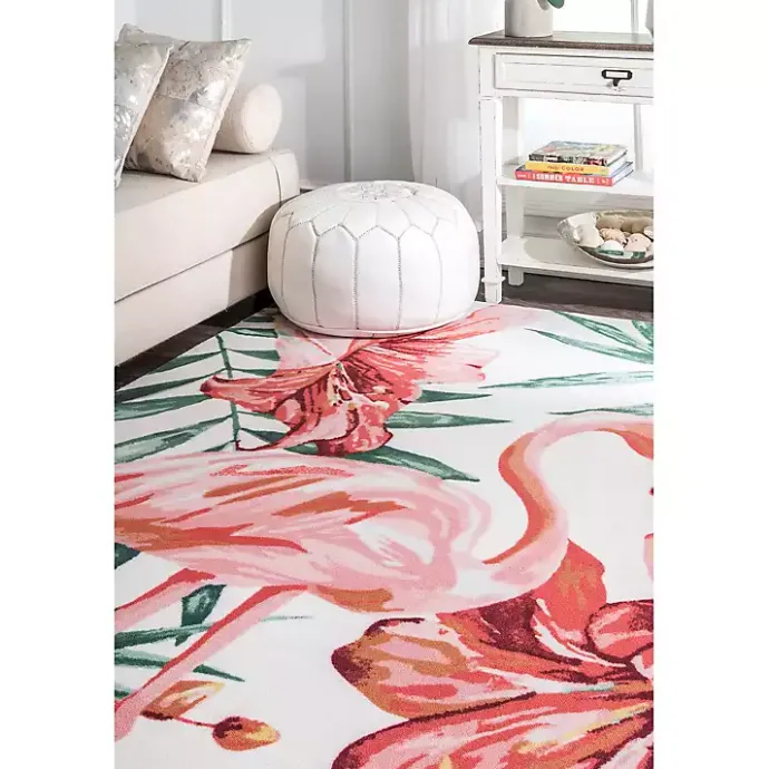 Hot Kirklands Home Flamingo Leaf Indoor/Outdoor Area Rug, 8x10