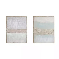 Kirklands Home Flatland Glitter Canvas Art Prints, Set of 2 Multi