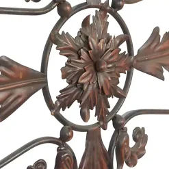 Sale Kirklands Home Fleur De Lis Metal Cross Wall Plaque Brown