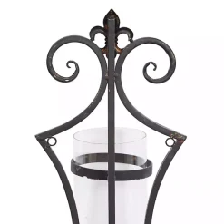 Discount Kirklands Home Fleur Distressed Black Iron Sconce, 31 in.