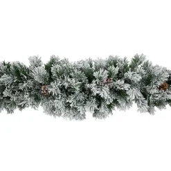 New Kirklands Home Flocked Angel Pine and Pinecones Garland
