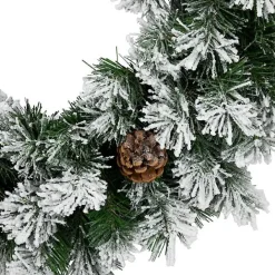 New Kirklands Home Flocked Angel Pine Wreath