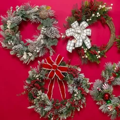 Best Kirklands Home Flocked Eucalyptus and Berry Christmas Wreath