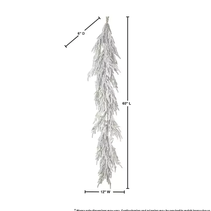 Discount Kirklands Home Flocked Norfolk Pine Garland