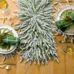 Kirklands Home Flocked Norfolk Pine Table Topper