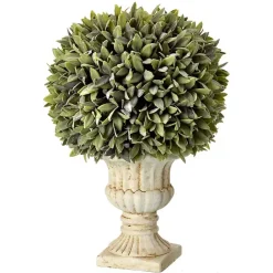 Best Kirklands Home Flocked Sage Ball in Urn Arrangement, 15 in. Green