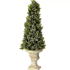 Sale Kirklands Home Flocked Sage Cone in Urn Arrangement, 24 in.