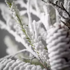 Online Kirklands Home Flocked Twig and Pinecone Christmas Wreath