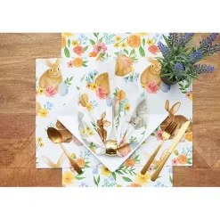 Clearance Kirklands Home Floral Bunnies Napkins, Set of 6
