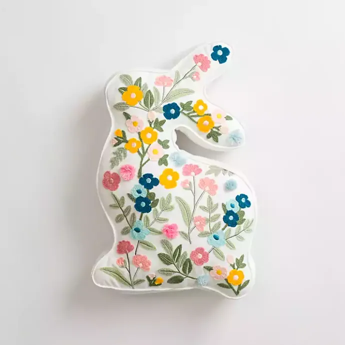 Best Kirklands Home Floral Bunny Shaped Pillow Multi