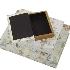 Kirklands Home Floral Canvas Book Boxes, Set of 3 Multi