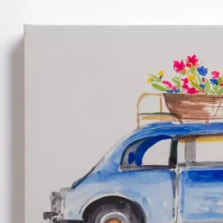 New Kirklands Home Floral Cars Canvas Art Prints, Set of 2