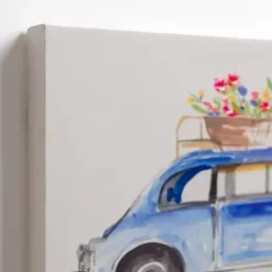 New Kirklands Home Floral Cars Canvas Art Prints, Set of 2