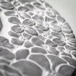 Best Kirklands Home Floral Cement Stepping Stone Gray