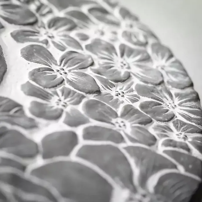 Best Kirklands Home Floral Cement Stepping Stone Gray