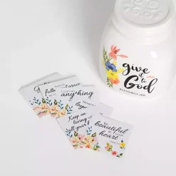 Online Kirklands Home Floral Ceramic Blessings Jar White