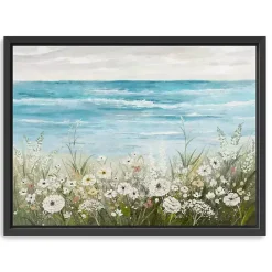 Hot Kirklands Home Floral Coast Black Framed Canvas Art Print
