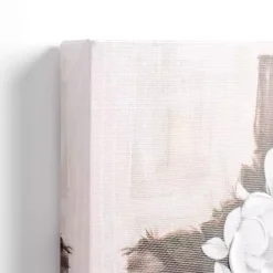 Kirklands Home Floral Cross Canvas Art Print