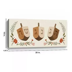 Online Kirklands Home Floral Dreidel Trio Canvas Art Print