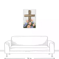 Clearance Kirklands Home Floral Easter Cross Canvas Art Print Multi