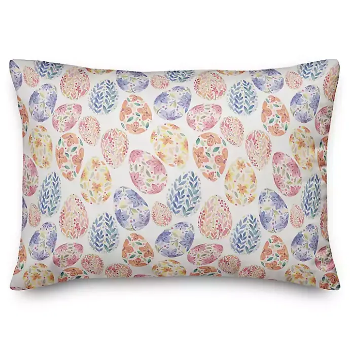 Outlet Kirklands Home Floral Easter Eggs Lumbar Pillow Multi