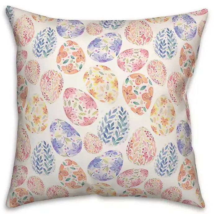 New Kirklands Home Floral Easter Eggs Pillow Multi