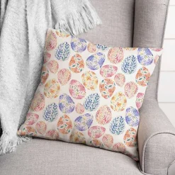 New Kirklands Home Floral Easter Eggs Pillow Multi