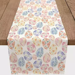 New Kirklands Home Floral Easter Eggs Table Runner, 90 in.