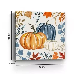 Clearance Kirklands Home Floral Edge Pumpkins Canvas Wall Art