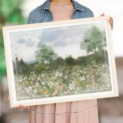 Best Kirklands Home Floral Field Framed Art Print Green