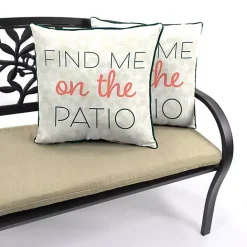 Kirklands Home Floral Find Me on the Patio Outdoor Pillow