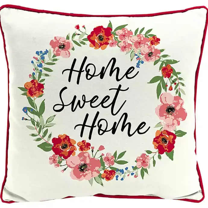 New Kirklands Home Floral Home Sweet Home Outdoor Pillow