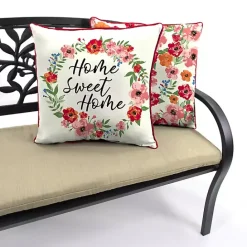 New Kirklands Home Floral Home Sweet Home Outdoor Pillow