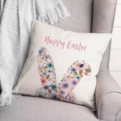 Kirklands Home Floral Hoppy Easter Pillow