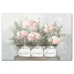 Kirklands Home Floral Mason Jars Canvas Art Print Multi