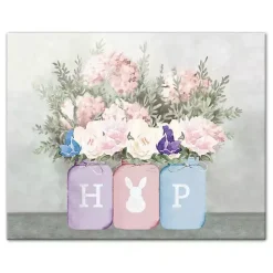 Clearance Kirklands Home Floral Mason Jars Hop Canvas Art Print