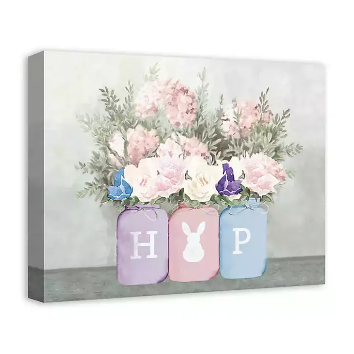 Clearance Kirklands Home Floral Mason Jars Hop Canvas Art Print