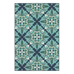 Best Kirklands Home Floral Medallion Jenn Outdoor Rug, 5x7