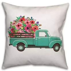 Best Kirklands Home Floral Truck Double-Sided Pillow